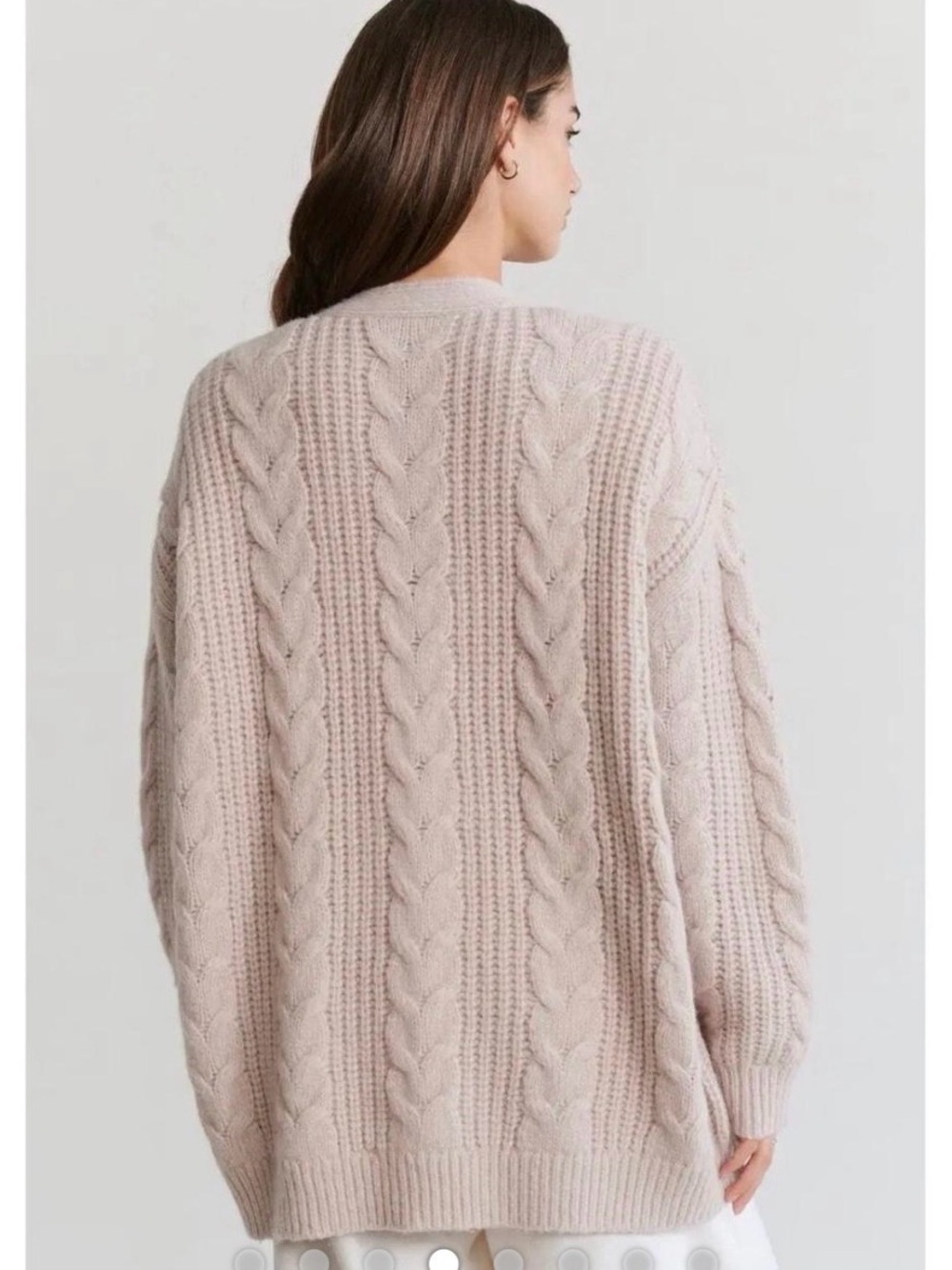 Jenni Kayne Blush Cable Knit Open Cardigan